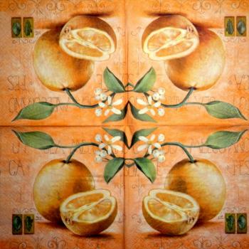 056 Lemons,  Oranges - 3 ply (orange)